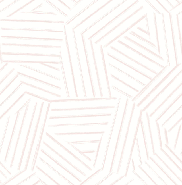 Helene Pink Geometric Lines Wallpaper with Modern Abstract Pattern - A-Street Prints 4121-26902