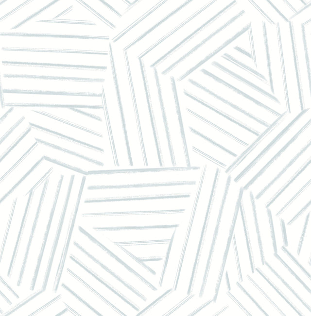 Helene Sky Blue Geometric Lines Wallpaper with Modern Abstract Non Woven Style - A-Street Prints 4121-26904