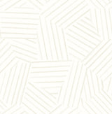 Helene Pearl Geometric Lines Wallpaper with Metallic Abstract Modern Pattern - A-Street Prints 4121-26905