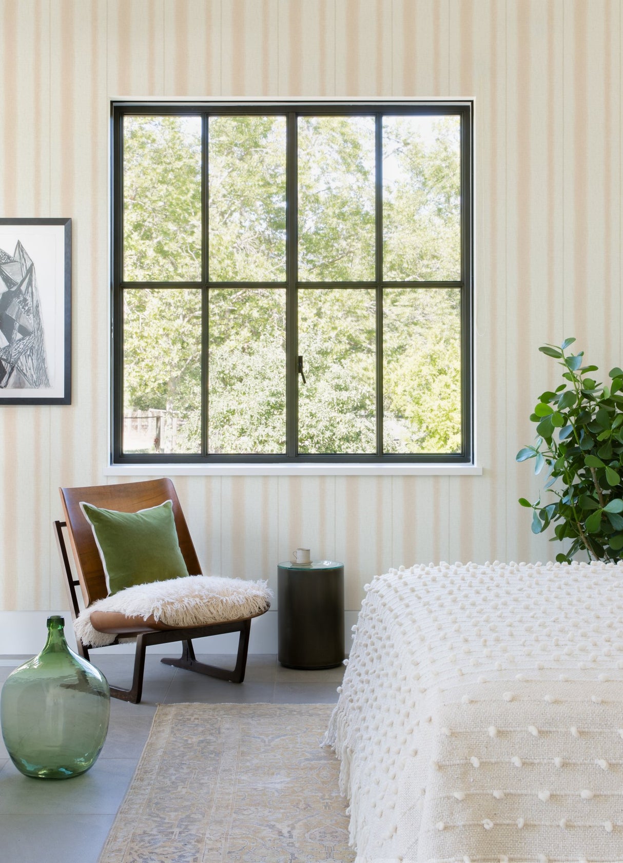 Alena Blush Soft Stripe Wallpaper with Coastal Graphic Stripes - A-Street Prints 4121-26909