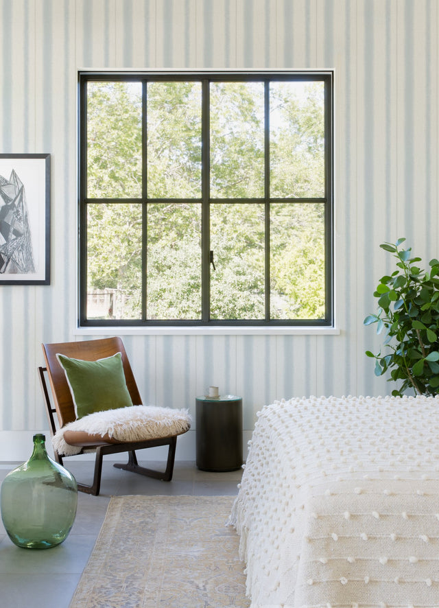 Alena Sky Blue Soft Stripe Wallpaper with Coastal Stripes Pattern - 4121-26910