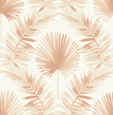 Calla Rust Painted Palm Wallpaper with Coastal Botanical Style - Brewster 4121-26914