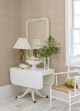 Elma Rust Fiddlehead Botanical Wallpaper with Raised Ink - A-Street Prints 4121-26919