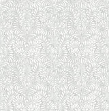 Elma Sterling Fiddlehead Grey Botanical Wallpaper with Raised Ink - A-Street Prints 4121-26921