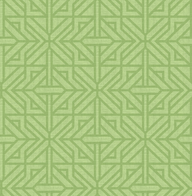 Hesper Green Geometric Wallpaper with Modern Graphic Trellis Pattern - A-Street Prints 4121-26927