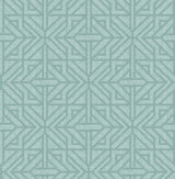 Hesper Teal Geometric Wallpaper with Modern Geometrics Pattern - A-Street Prints 4121-26928