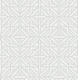 Hesper Grey Geometric Wallpaper with Linen-Texture Look - A-Street Prints 4121-26931
