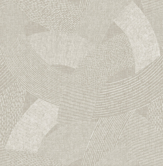 Tania Light Brown Woven Abstract Wallpaper - 4121-26933