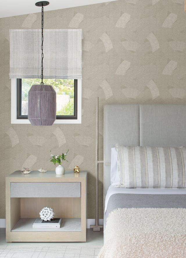Tania Light Brown Woven Abstract Wallpaper - 4121-26933
