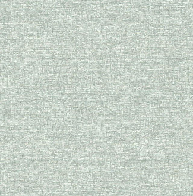 Minerva Teal Texture Geometric Wallpaper with Raised Ink Basketweave - A-Street Prints 4121-26938