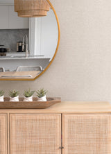 Minerva Blush Texture Geometric Wallpaper with Abstract Coastal Woven Motif - A-Street Prints 4121-26939