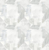 Perrin Light Grey Gem Geometric Wallpaper with Raised Ink Texture - A-Street Prints 4121-26944