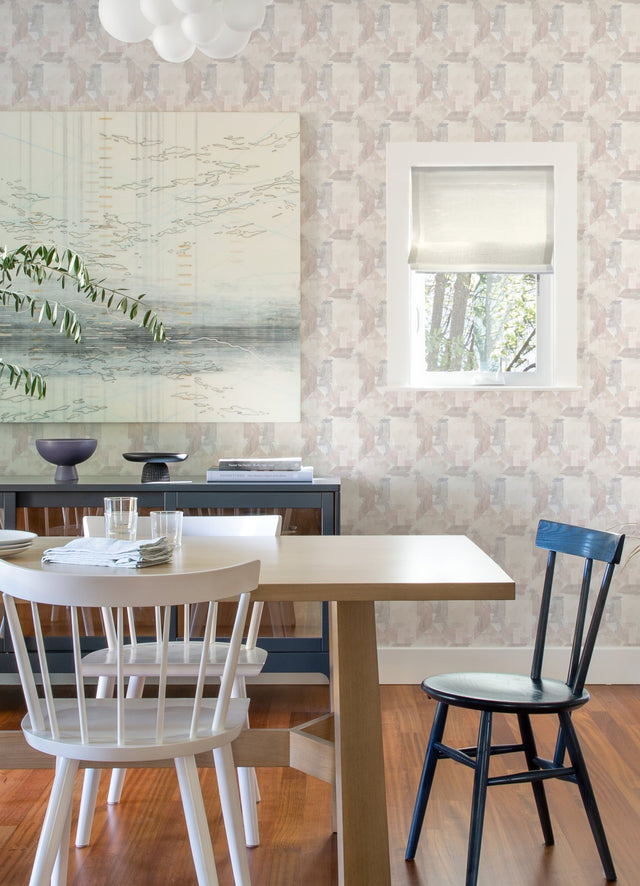 Perrin Lavender Gem Geometric Wallpaper with Raised Ink Texture - A?Street Prints 4121-26945