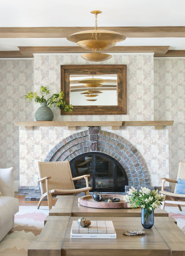 Perrin Lavender Gem Geometric Wallpaper with Raised Ink Texture - A?Street Prints 4121-26945