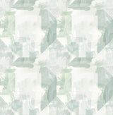 Perrin Sea Green Gem Geometric Wallpaper with Raised Ink Texture - A-Street Prints 4121-26947