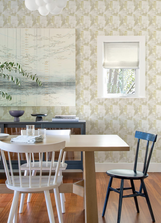 Perrin Olive Gem Geometric Wallpaper with Modern Geometric Pattern - A-Street Prints 4121-26948
