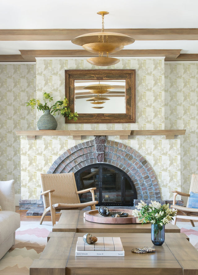 Perrin Olive Gem Geometric Wallpaper with Modern Geometric Pattern - A-Street Prints 4121-26948