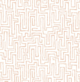 Ramble Blush Geometric Wallpaper with Abstract Modern Maze Pattern - A-Street Prints 4121-26954
