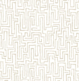 Ramble Taupe Geometric Wallpaper with Abstract Modern Maze Motif - A-Street Prints 4121-26955
