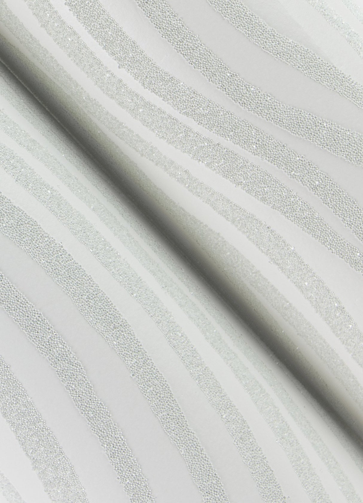 Galyn Dove Pearlescent Wave Wallpaper with Glam Abstract Beaded Finish - A-Street Prints 4121-72205