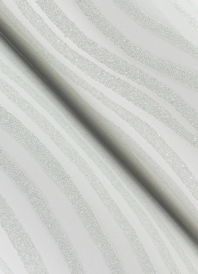 Galyn Dove Pearlescent Wave Wallpaper with Glam Abstract Beaded Finish - A-Street Prints 4121-72205