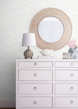 Galyn White Pearlescent Wave Wallpaper with Beaded Abstract Glam Design - A?Street Prints 4121-72206