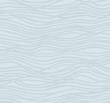 Galyn Sky Blue Pearlescent Wave Wallpaper with Beaded Abstract Stripes - A-Street Prints 4121-72207