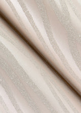 Galyn Rose Gold Pearlescent Wave Wallpaper with Beaded Abstract Glam Design - A-Street Prints 4121-72208