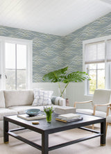 Kasia Slate Abstract Wallpaper with Coastal Abstract Motif - A-Street Prints 4121-72209