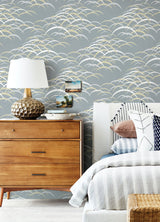 Kasia Slate Abstract Wallpaper with Coastal Abstract Motif - A-Street Prints 4121-72209