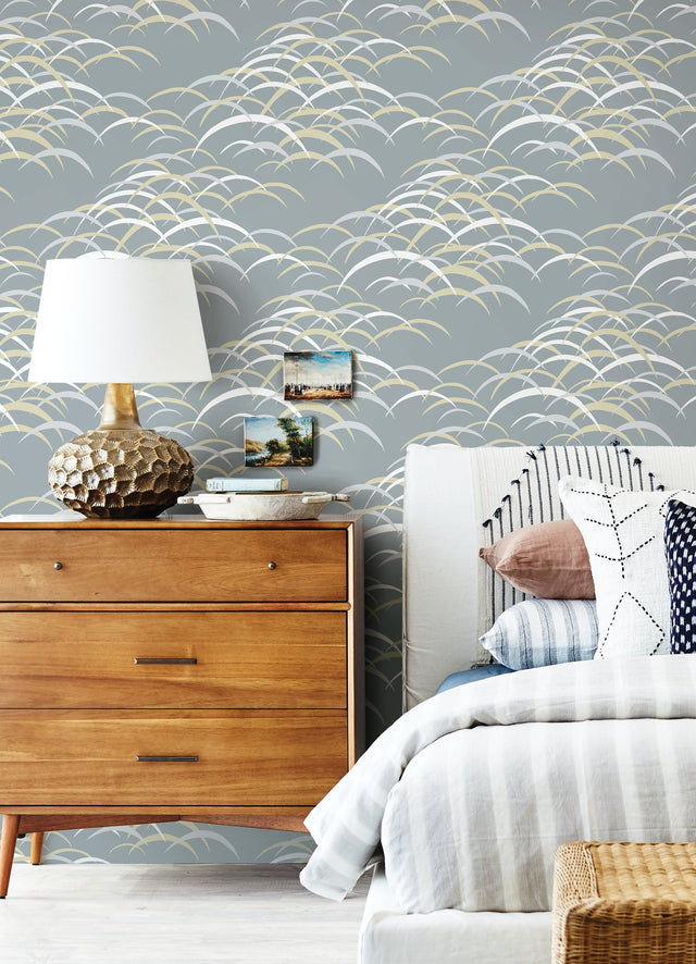 Kasia Slate Abstract Wallpaper with Coastal Abstract Motif - A-Street Prints 4121-72209