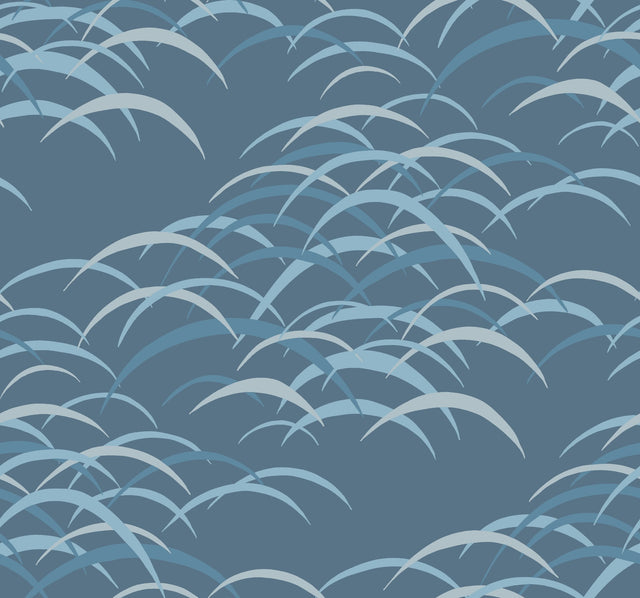 Kasia Dark Blue Abstract Wallpaper with Coastal Abstract Pattern - A-Street Prints 4121-72212
