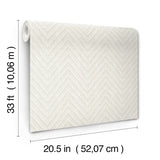 Glynn Silver Chevron Wallpaper with Modern Graphic Pattern - A-Street Prints 4122-26651