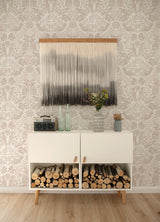 Nestle Pink Bird Block Print Wallpaper with Tropical Animals Motif - A-Street Prints 4122-27002