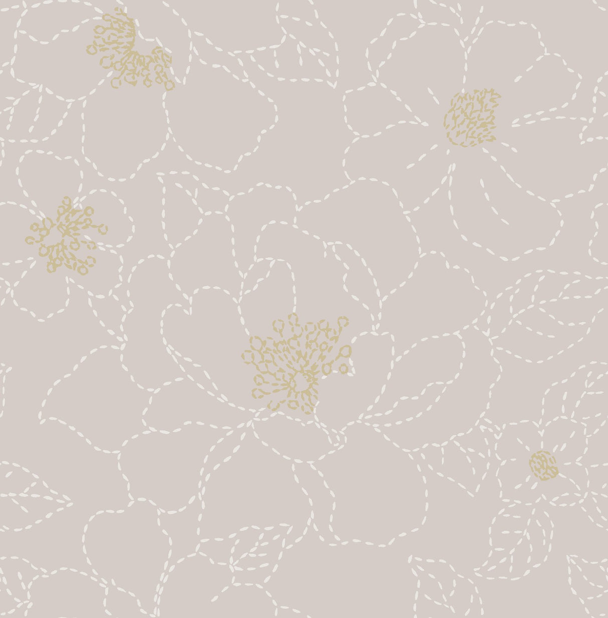 Gardena Lavender Embroidered Floral Wallpaper with Metallic Accents - A-Street Prints 4122-27008