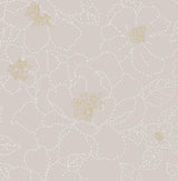 Gardena Lavender Embroidered Floral Wallpaper with Metallic Accents - A-Street Prints 4122-27008
