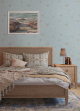 Gardena Sky Blue Embroidered Floral Wallpaper with Metallic Detailing - A-Street Prints 4122-27011