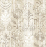 Pavord Neutral Floral Shibori Wallpaper in Non Woven Bohemian Novelty Pattern - Brewster 4122-27015