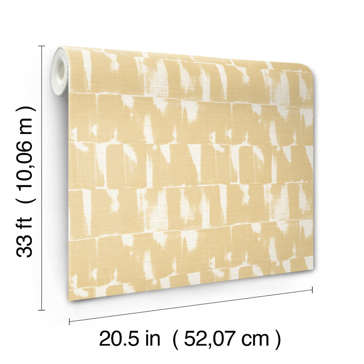 Bancroft Gold Artistic Stripe Wallpaper with Abstract Whimsical Pattern - A-Street Prints 4122-27021