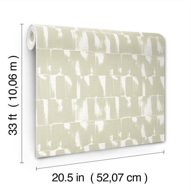 Bancroft Sage Artistic Stripe Wallpaper with Whimsical Abstract Raised Ink Texture - A-Street Prints 4122-27023