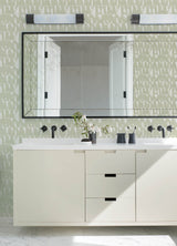 Bancroft Sage Artistic Stripe Wallpaper with Whimsical Abstract Raised Ink Texture - A-Street Prints 4122-27023