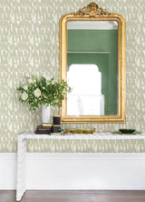 Bancroft Sage Artistic Stripe Wallpaper with Whimsical Abstract Raised Ink Texture - A-Street Prints 4122-27023