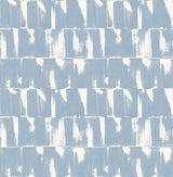 Bancroft Blue Artistic Stripe Wallpaper with Abstract Whimsical Pattern - A?Street Prints 4122-27025