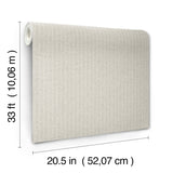 Lawndale Taupe Textured Pinstripe Wallpaper with Modern Fabric Texture Pattern - A-Street Prints 4122-27027