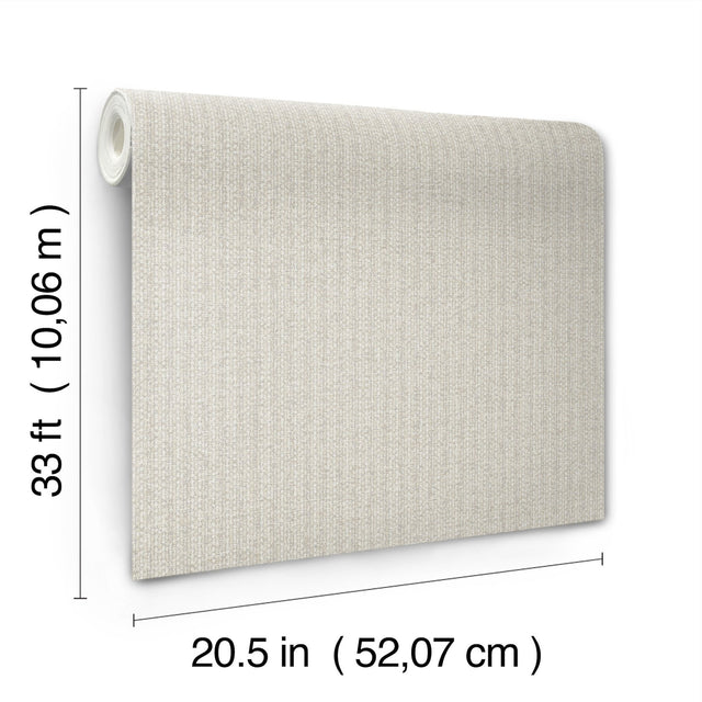 Lawndale Taupe Textured Pinstripe Wallpaper with Modern Fabric Texture Pattern - A-Street Prints 4122-27027