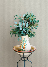 Lawndale Taupe Textured Pinstripe Wallpaper with Modern Fabric Texture Pattern - A-Street Prints 4122-27027