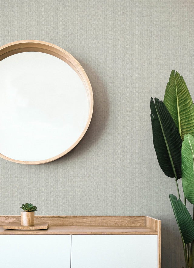 Lawndale Taupe Textured Pinstripe Wallpaper with Modern Fabric Texture Pattern - A-Street Prints 4122-27027