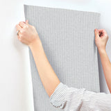 Lawndale Blue Textured Pinstripe Wallpaper with Modern Fabric Texture Graphic Motif - A-Street Prints 4122-27028
