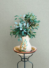 Lawndale Sage Textured Pinstripe Wallpaper with Modern Fabric Texture Pattern - A-Street Prints 4122-27029