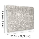 Retreat Charcoal Quilted Geometric Wallpaper with Modern Abstract Pattern - A-Street Prints 4122-27031